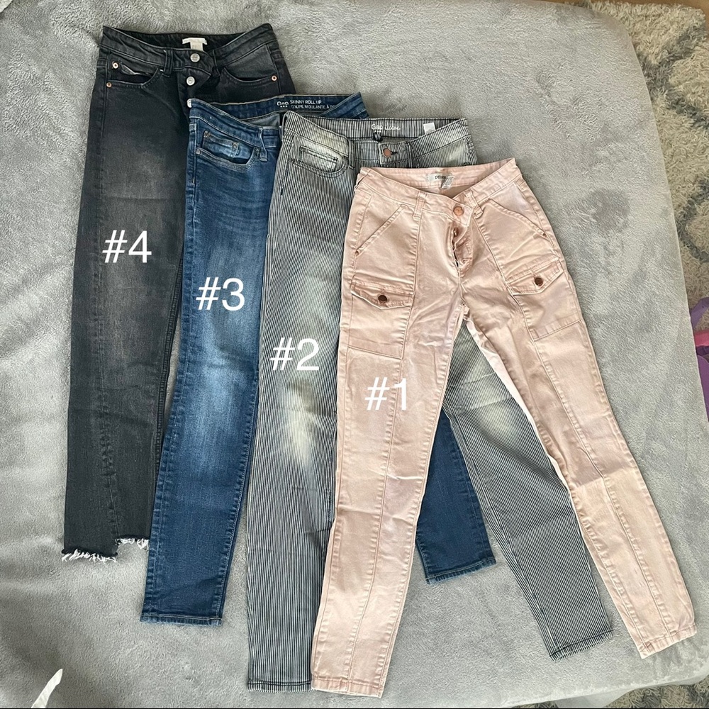 Variety of THREE pairs of Jeans - size 2